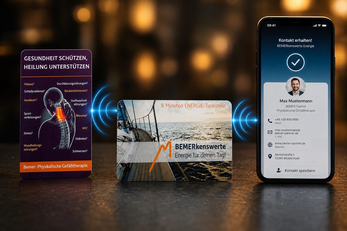 DIGI Business Card Premium — NFC Kontaktkarte BEMER